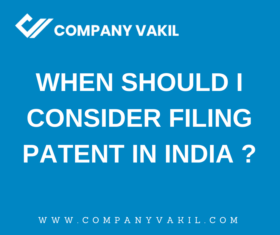 Patent filling India