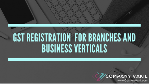 GST REGISTRATION FOR BRANCHES AND BUSINESS VERTICALS